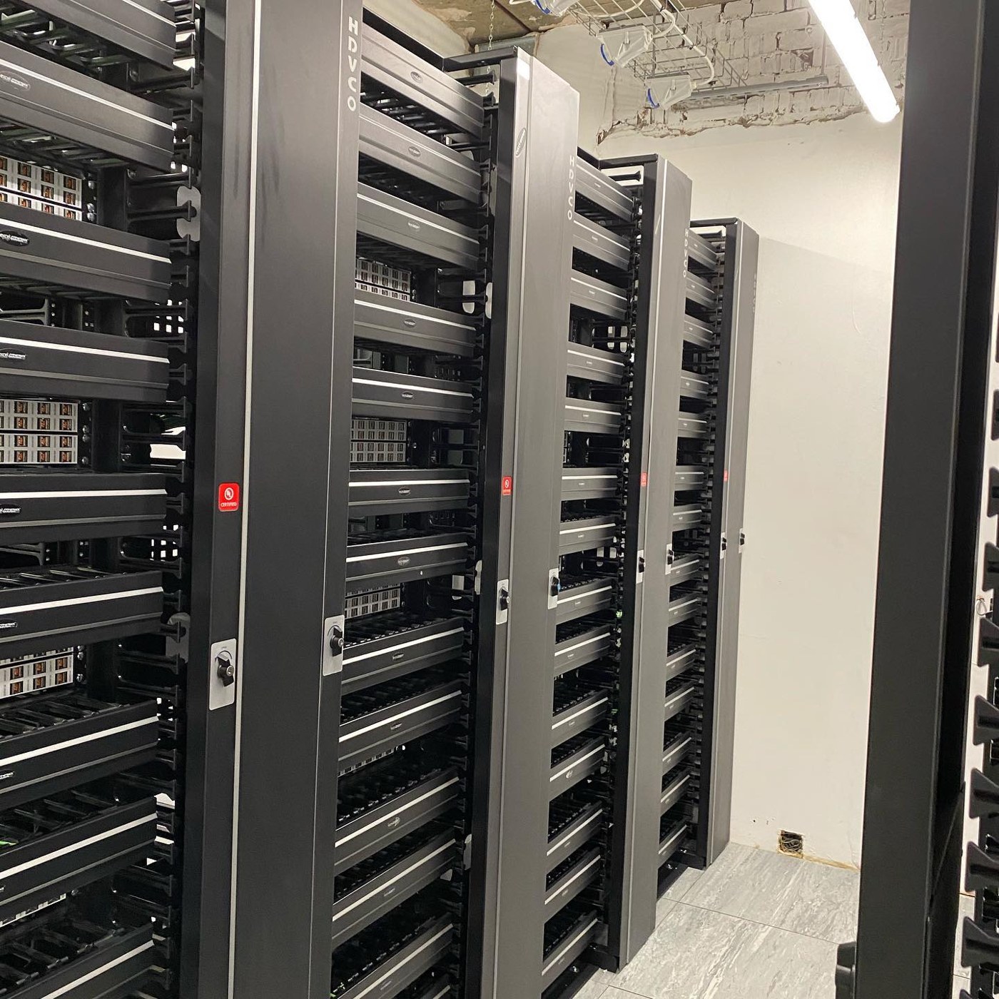 Comms room with data cabinets