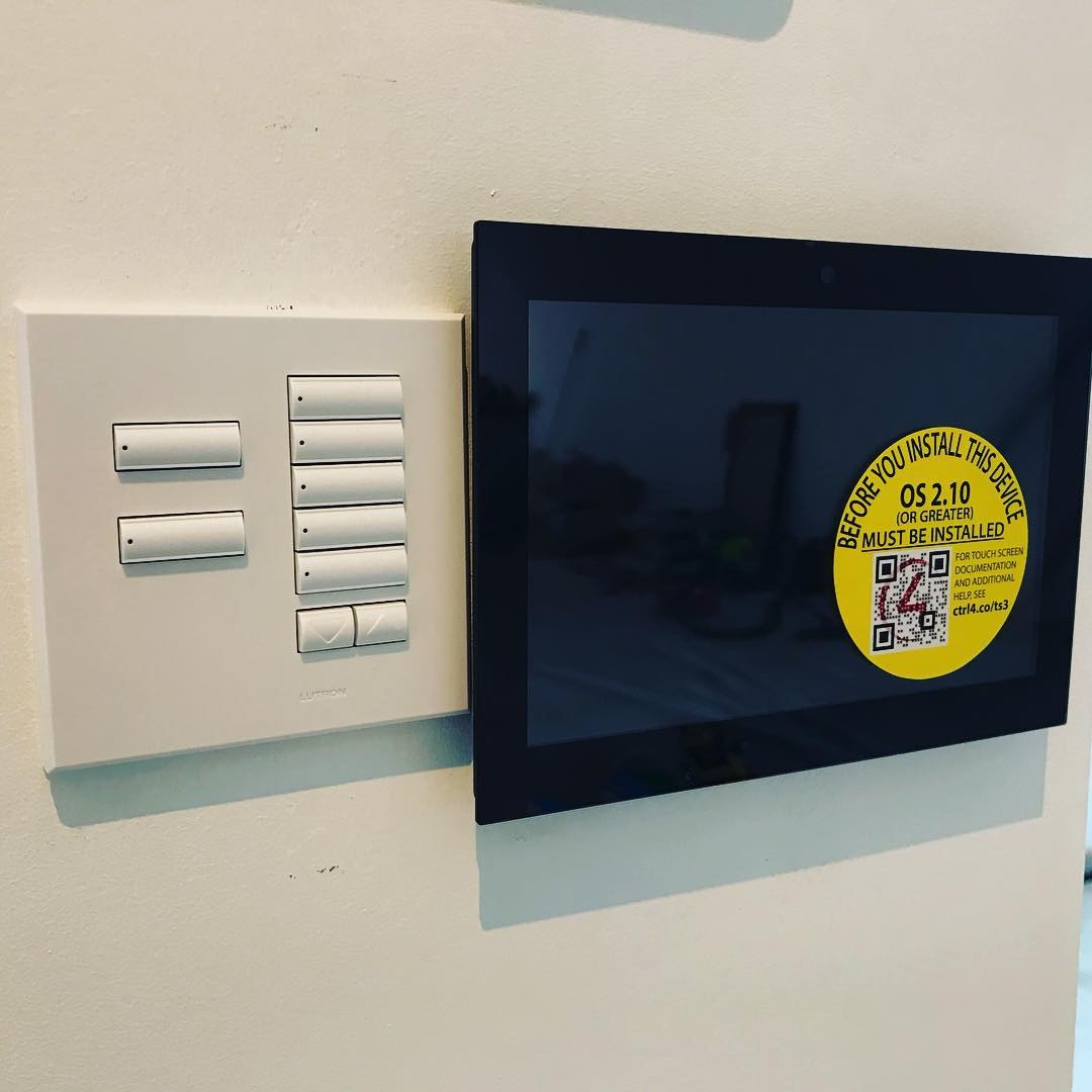 Lutron lighting control keypad and screen